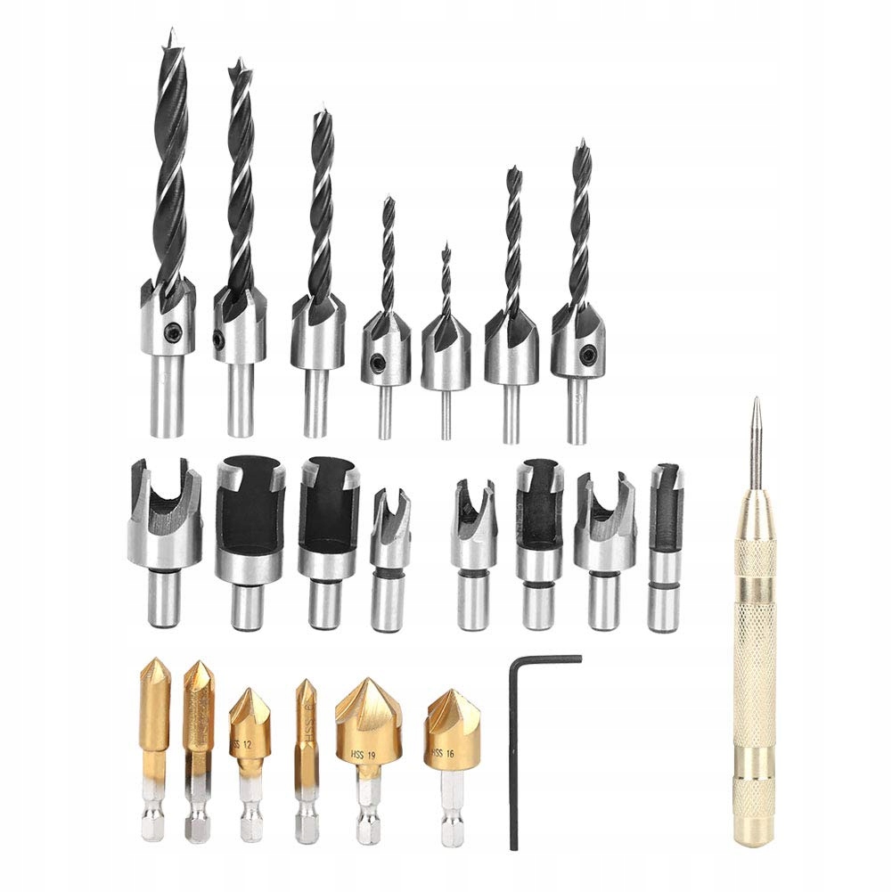Wiert?o do fazowania Hex 23 szt. SetClaw typu maszyna pog??biacz do