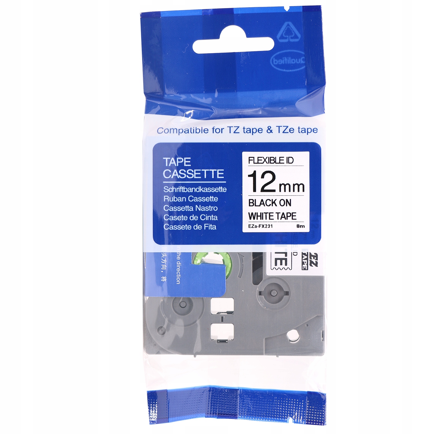 TAŚMA DO BROTHER TZe-FX231 12MM Biały ELASTYCZNA