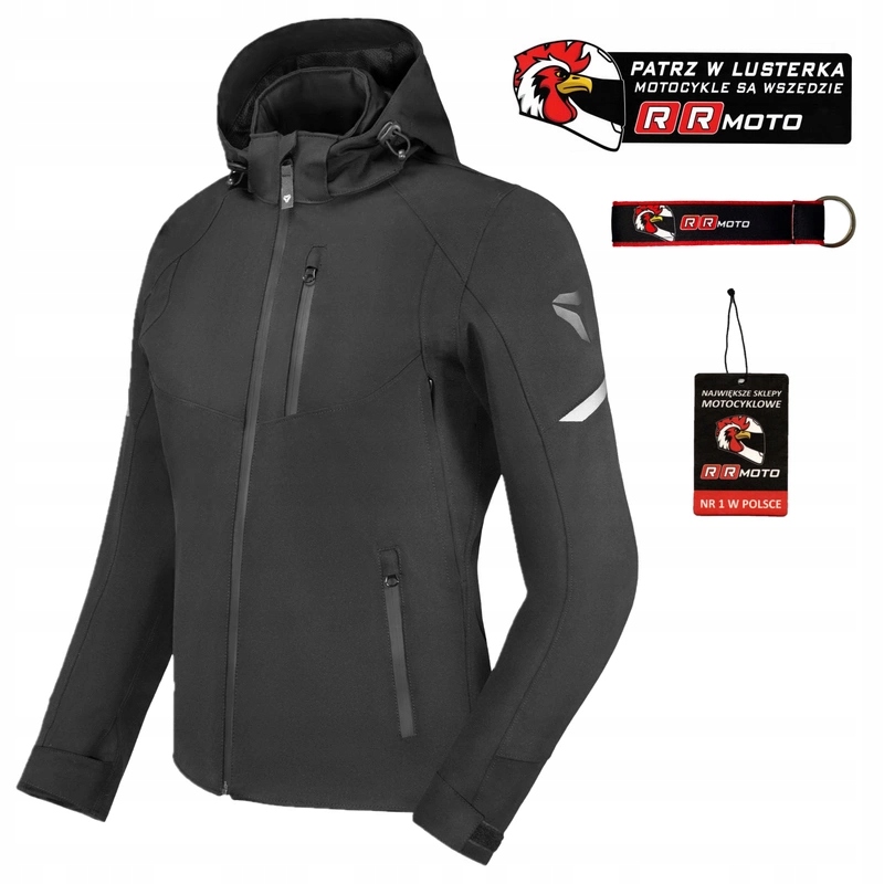 Dámská softshellová motocyklová bunda Seca District Lady Black D3O Bonus