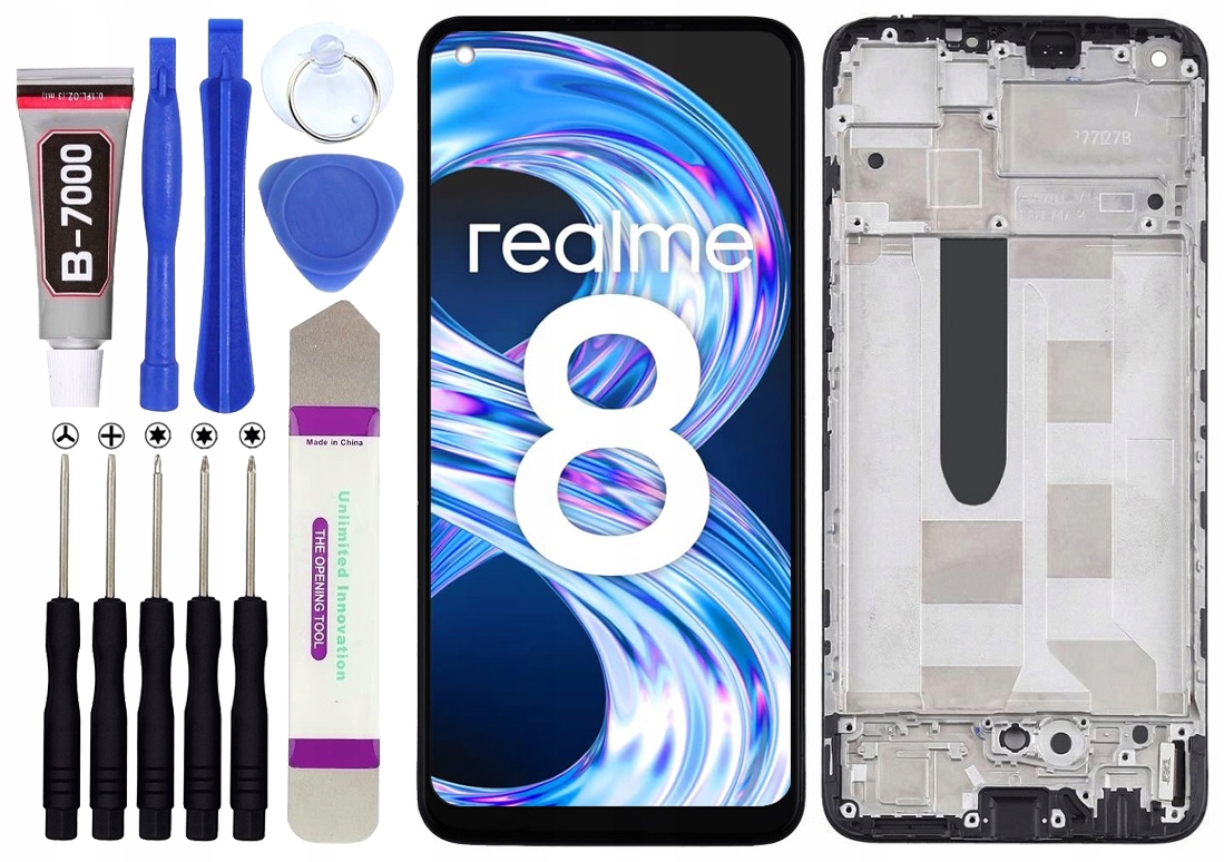 Oled displej pro Oppo Realme 8 RMX3085 LCD displej Rámeček