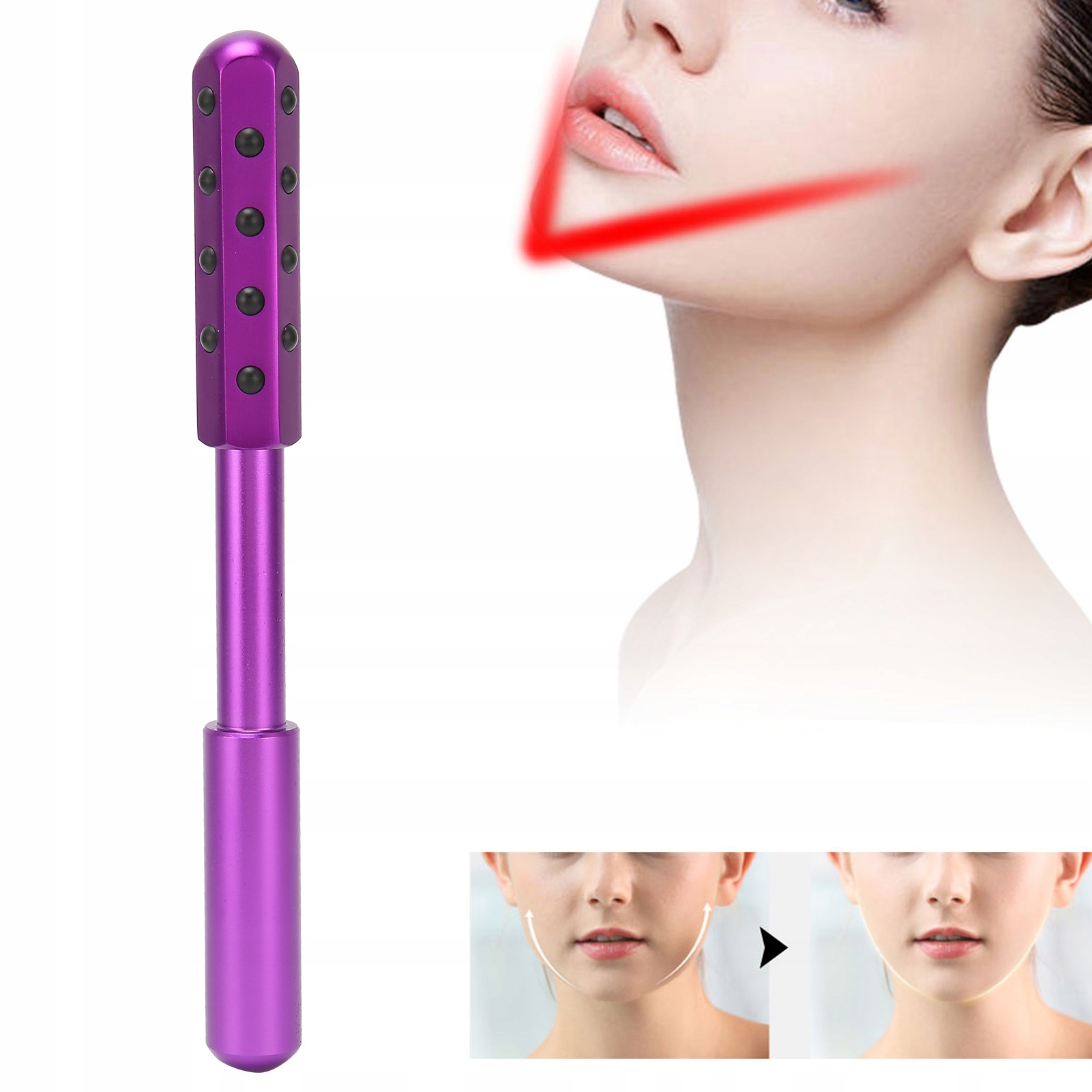 MASAŻER ROLKOWY DO TWARZY 24 CZĄSTECZKI GERMANU