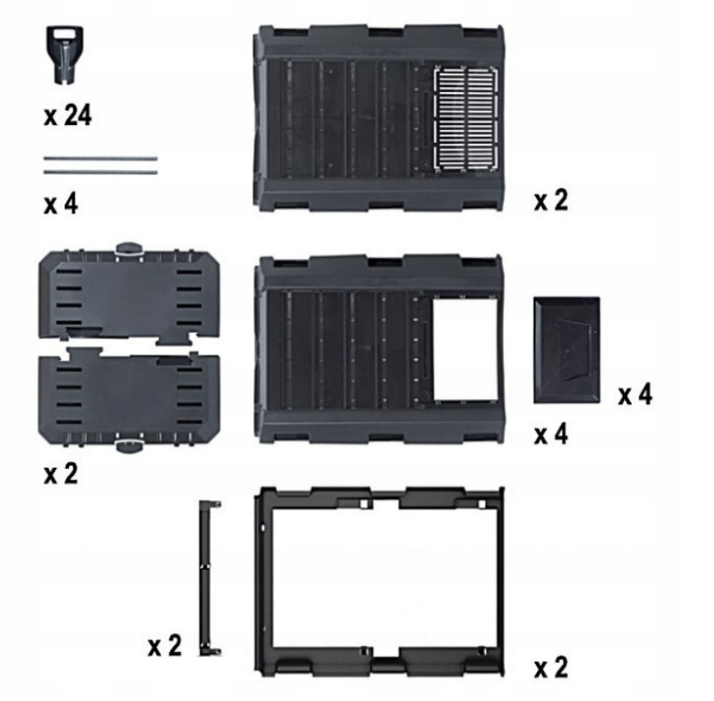 Kompostownik dwukomorowy 800L Prosperplast Module Compogreen Materiał wykonania tworzywo sztuczne