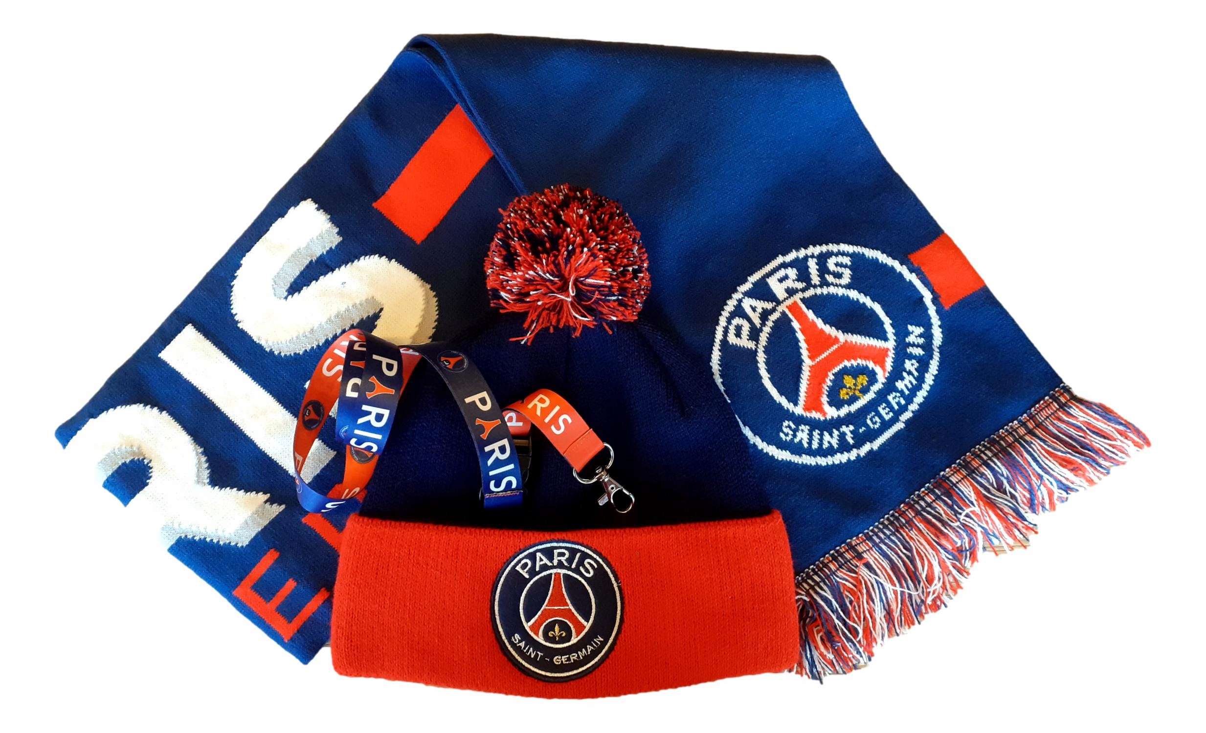 Paris Saint Germain Psg Zestaw Prezentowy Czapka Zimowa Szalik Smycz