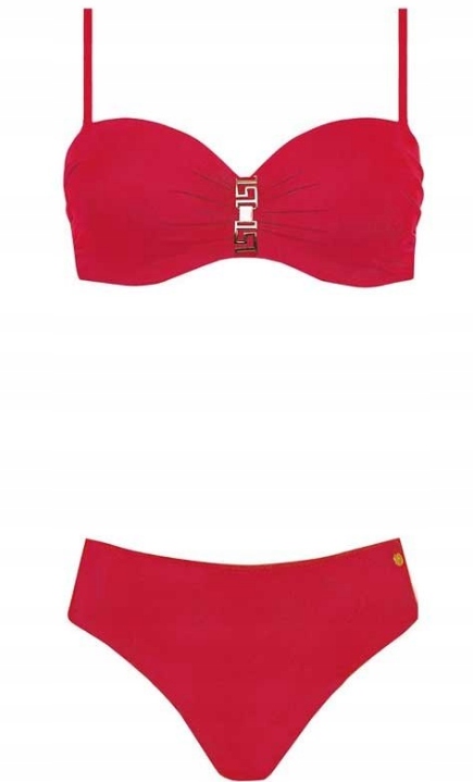 Self Plavky Bardotka Push Gold 1 S730 Červená 36C 65C S