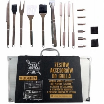 

Zestaw Sztućce Akcesoria Do Grilla 18 Elementów