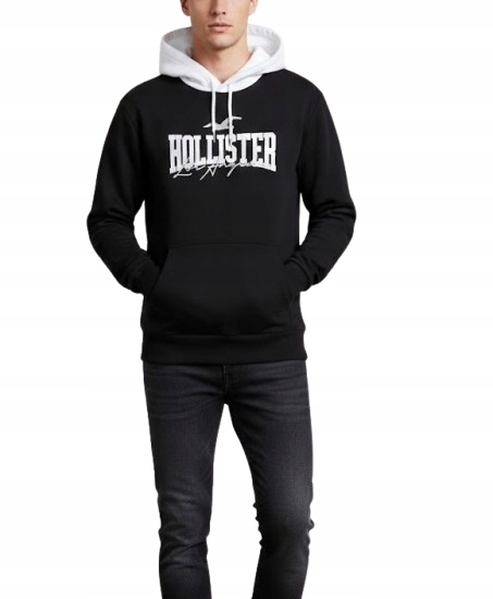 mikina Abercrombie Hollister M klokanka černá