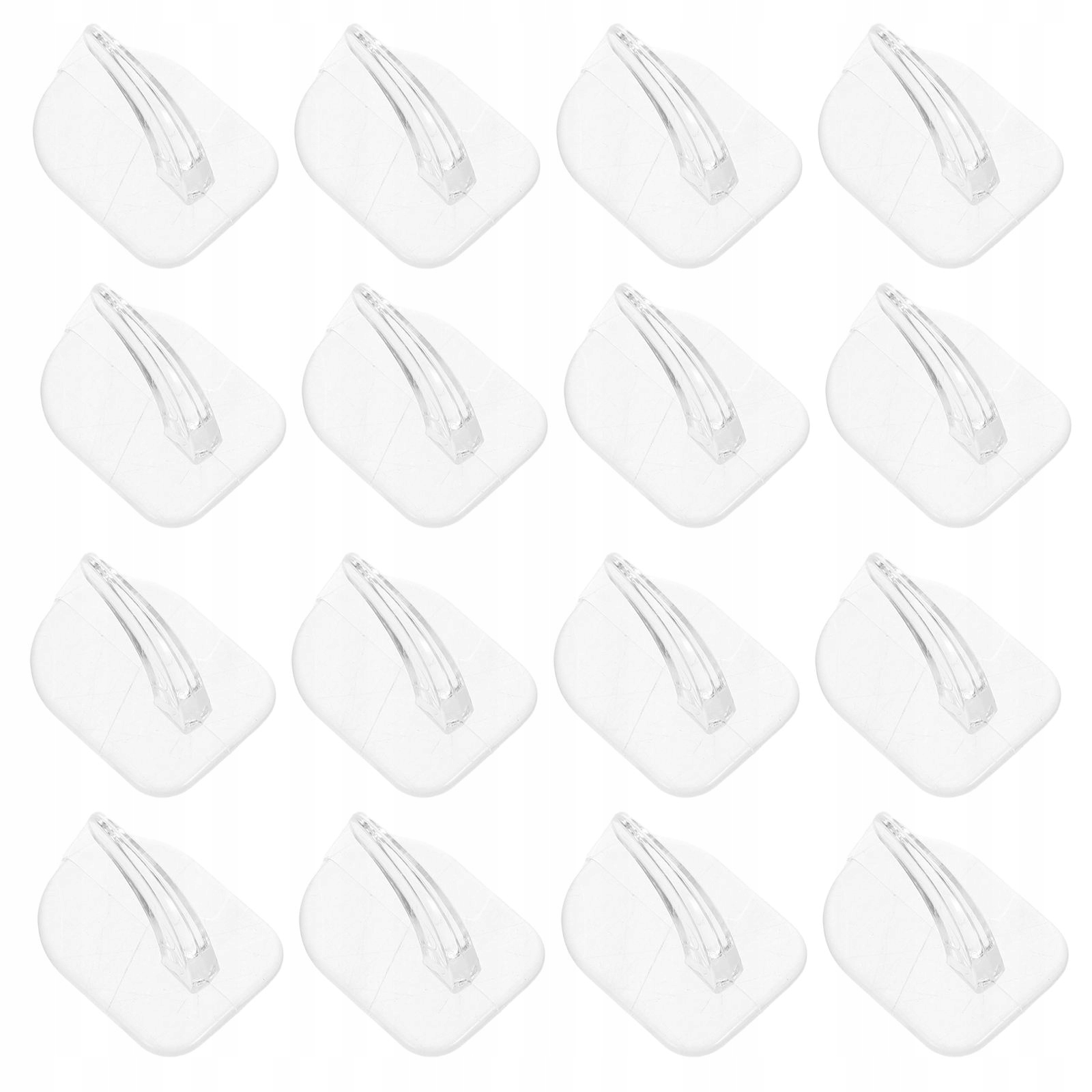 50 SZT. PRZEZROCZYSTE SAMOPRZYLEPNE HACZYKI - BEZ WIERCENIA