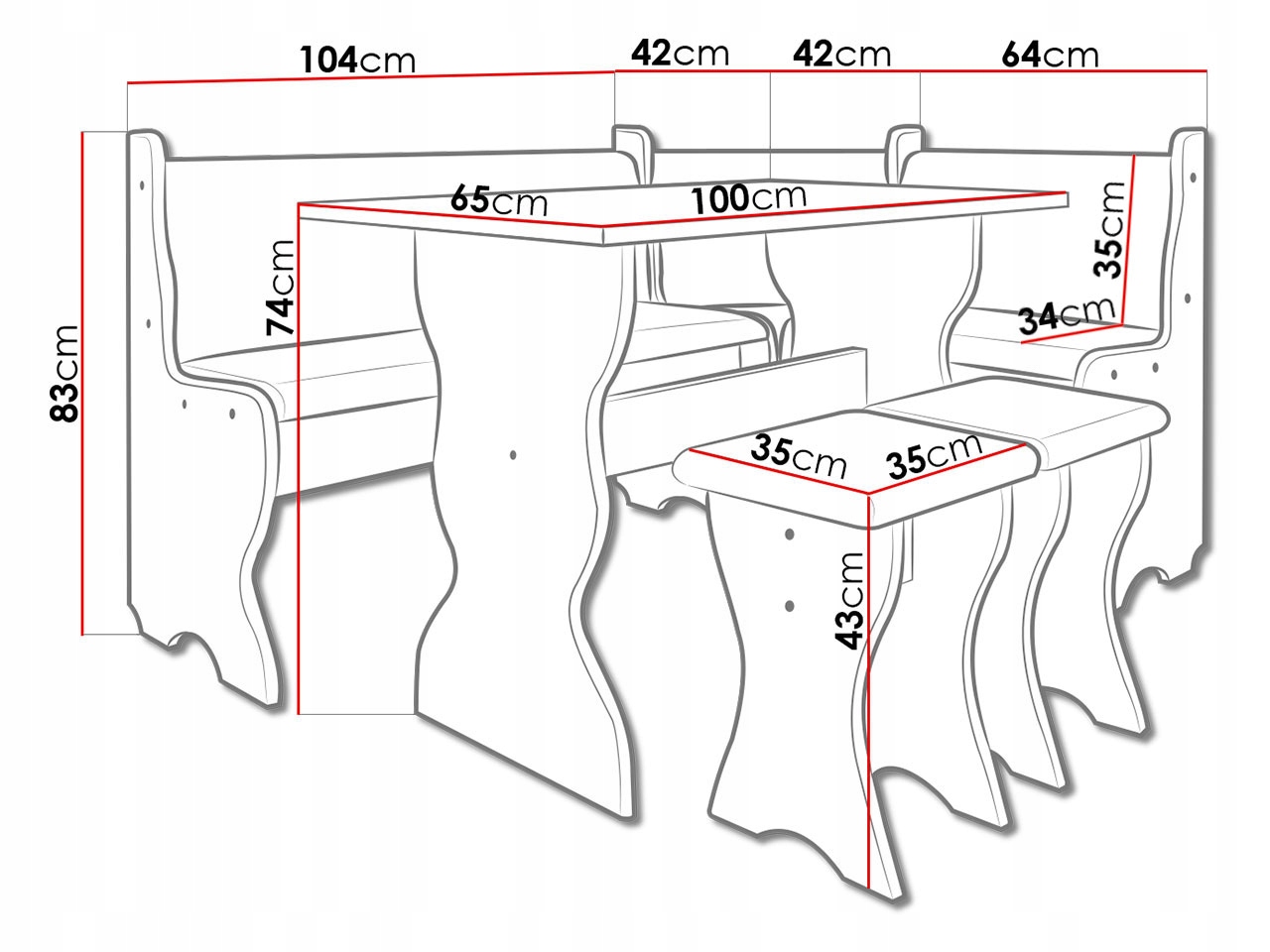 ZESTAW Mebli do Kuchni NAROŻNIK Kuchenny Thomas Kod producenta 5902928267662