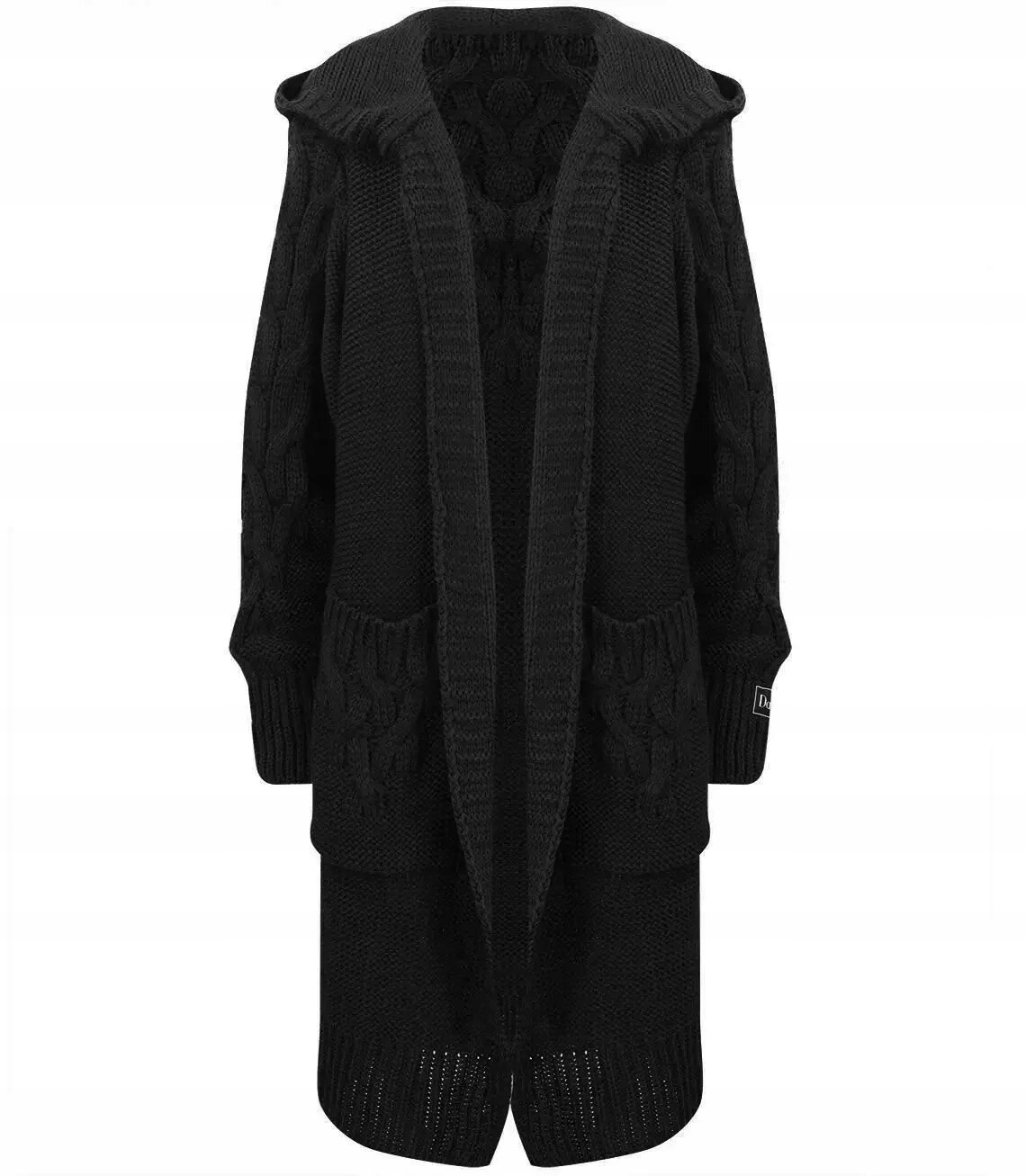 Dlouhý dámský kardigan s kapucí oversize, vlněný Agrafka unisize