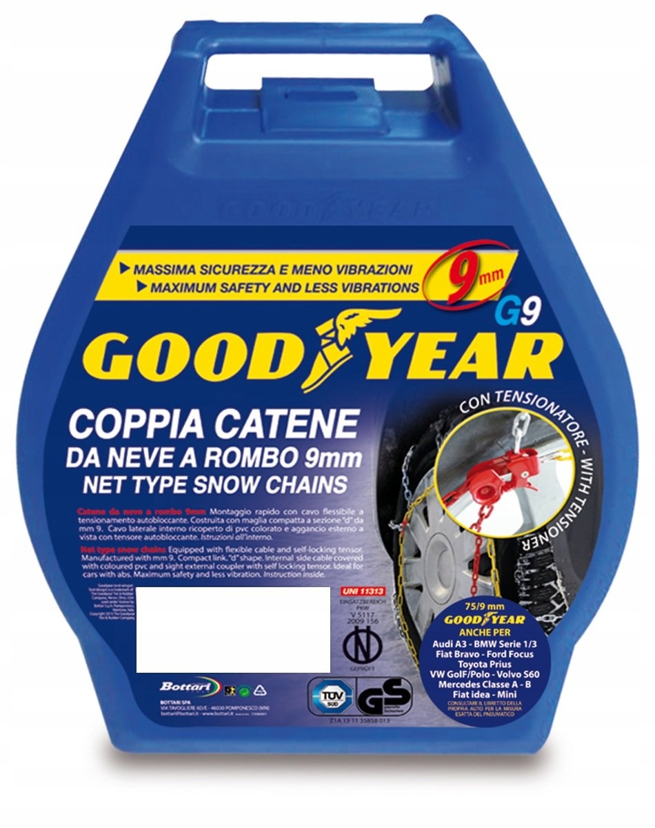 Bottari Goodyear 77910 ''G9'', 9 mm łańcuchy