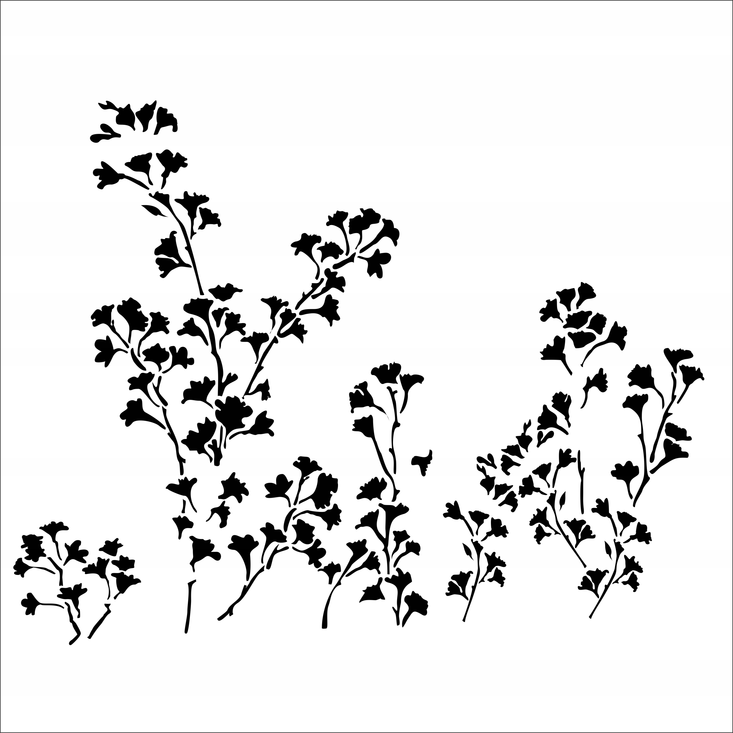 Malířská šablona, opakovaně použitelný šablona /rostlinná// 140x100