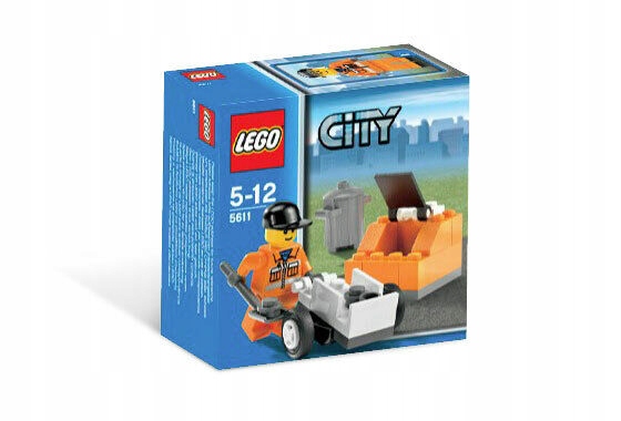 nowy Lego City 5611 śmieciarz pracownik komunalny Misb 2008