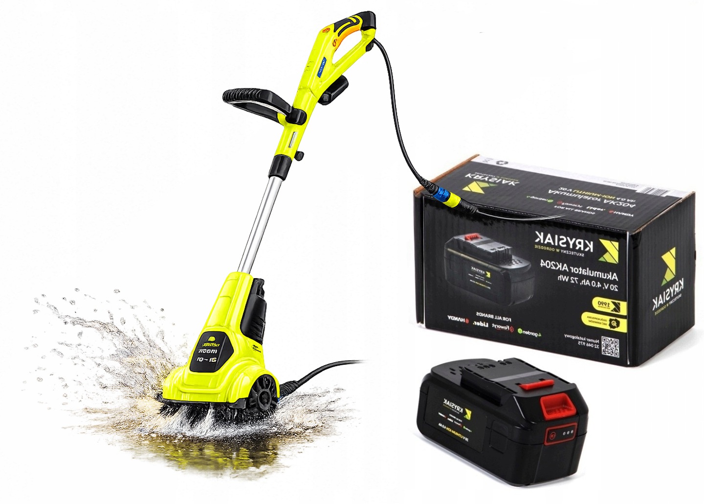 Baterie 20V 4Ah 4.0Ah pro Elektrický Kartáč Na Čištění Terasových Kostek