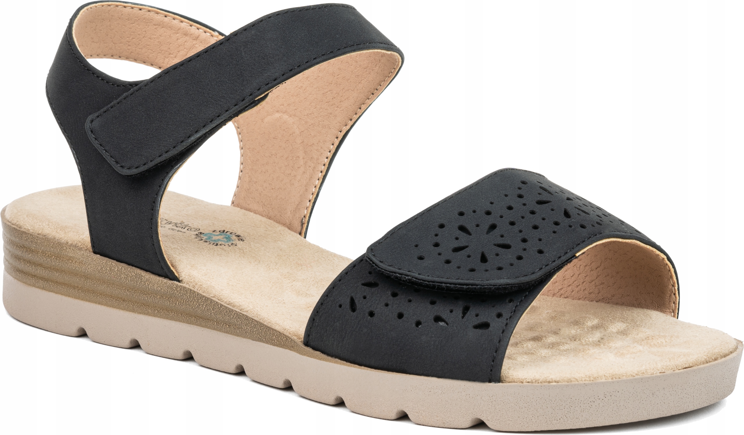 Dámské sandály černé klasické pohodlné na Suchý Zip Wojtylko40