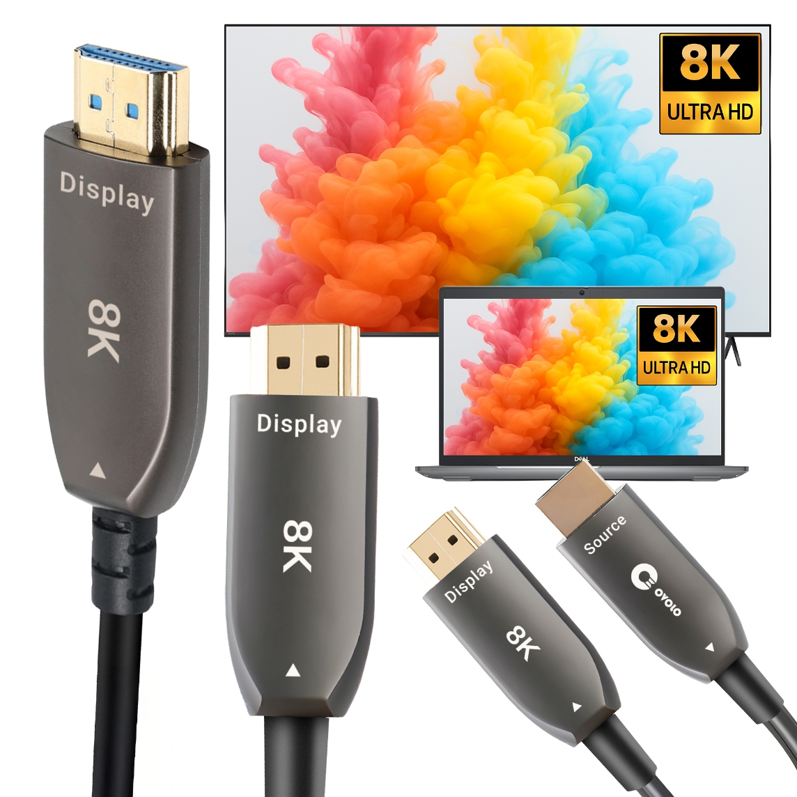 Pevný Hdmi kábel Aoc 20 m 8K pre Amplitunera Optický eARC Dolby Atmos