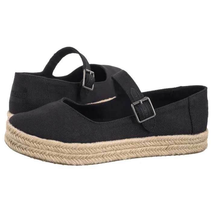 Dámské espadrilky Toms Carolina Mary Jane Black Heavy černé