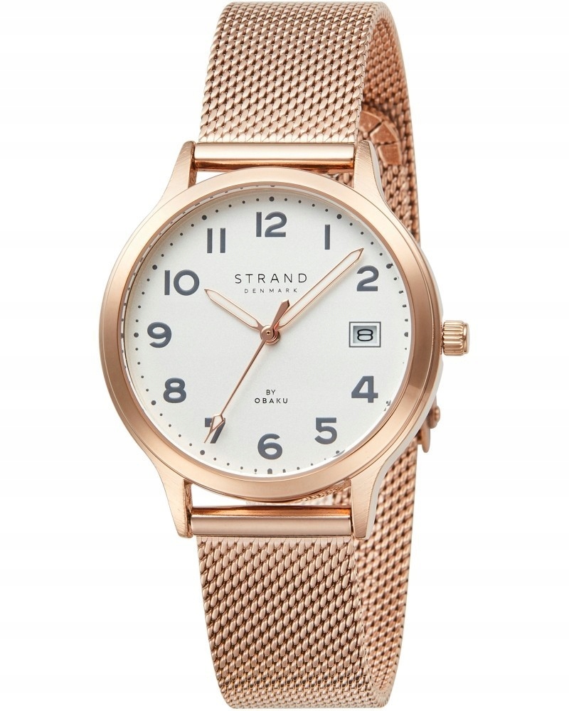 Nové Originální dámské hodinky Strand od Obaku S751LDVIMV růžové zlato