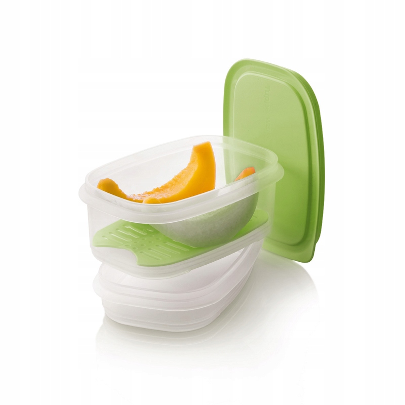 Pojemnik do przechowywania wędlin Optima 640 ml + 260 ml ZIELONA Tupperware