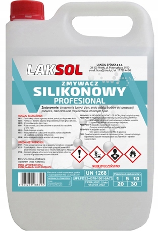 

Zmywacz silikonowy do silikonu czysty 5l