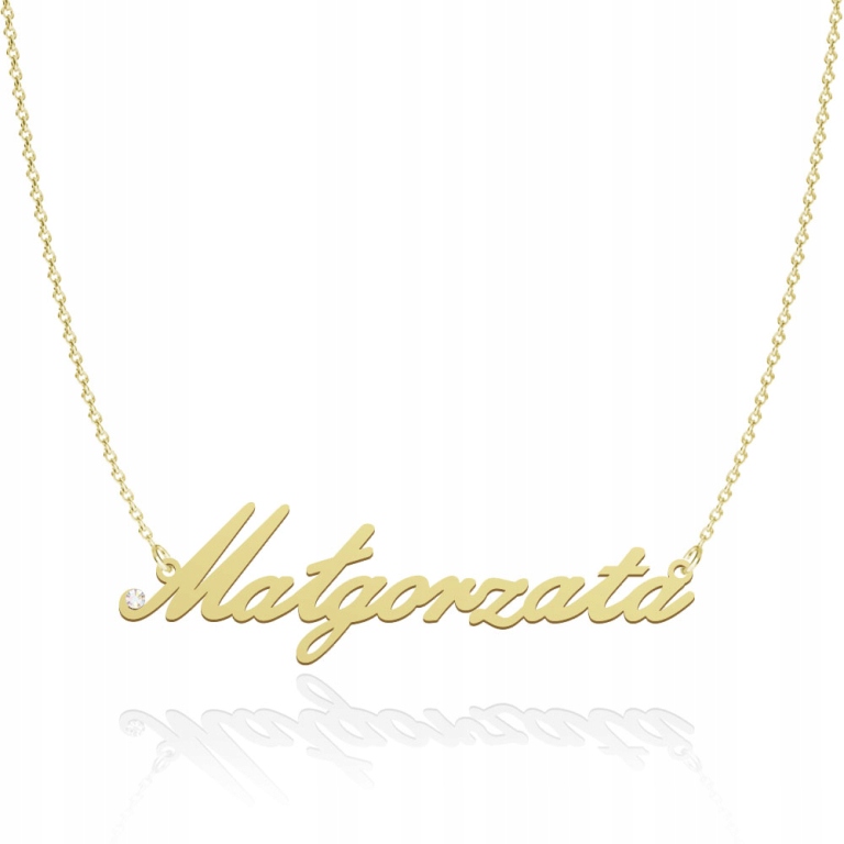 

Naszyjnik z imieniem Małgorzata z kryształem Tab