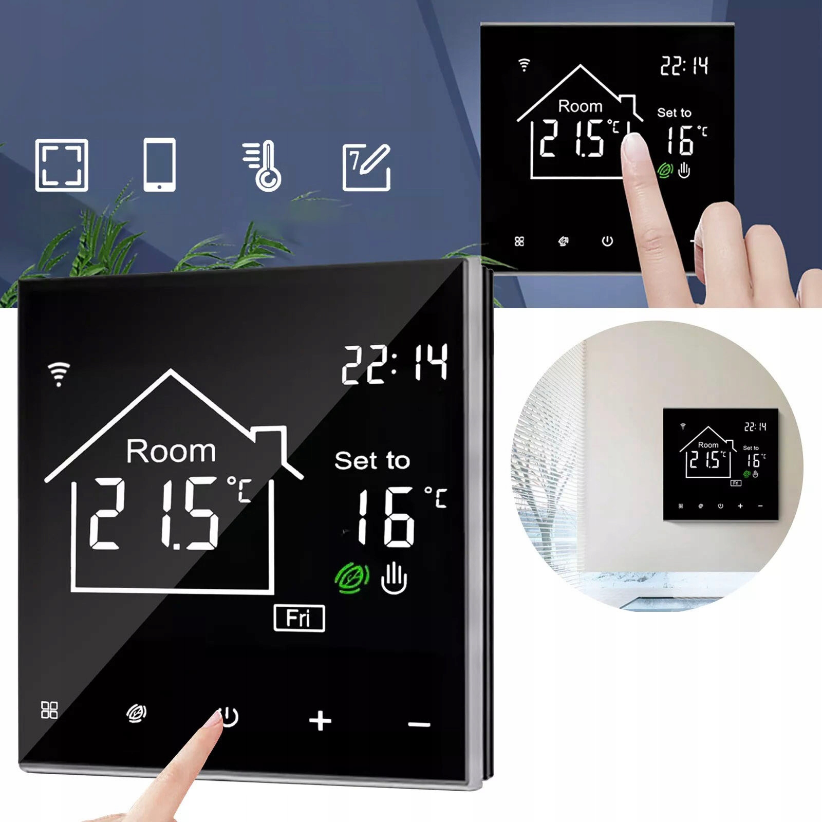 Pokojový Termostat Wifi Tuya Digitální Regulátor (3A)