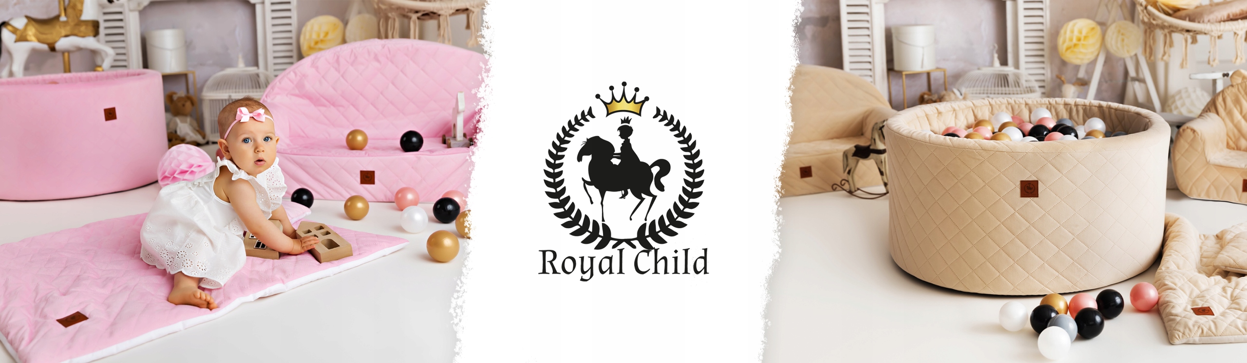 MATA DO ZABAWY XXL PIKOWANY VELVET RÓŻ RoyalChild Wiek dziecka 0 +