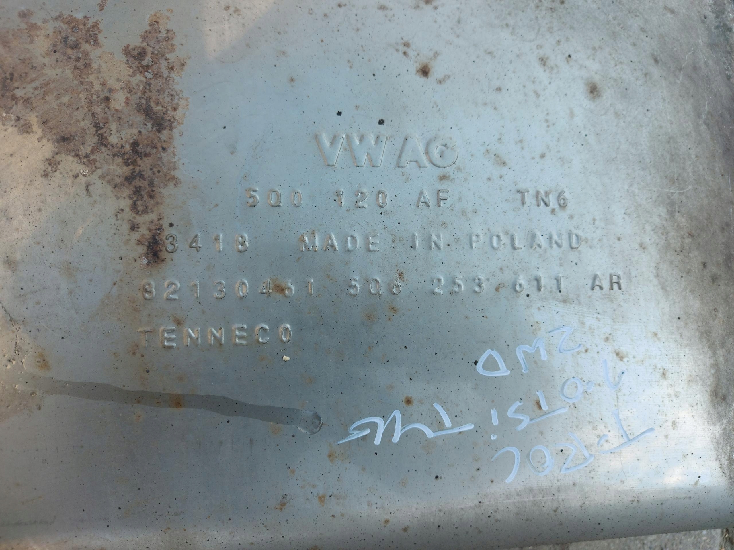 VW TROC muffler, exhaust complete 5Q0120AF