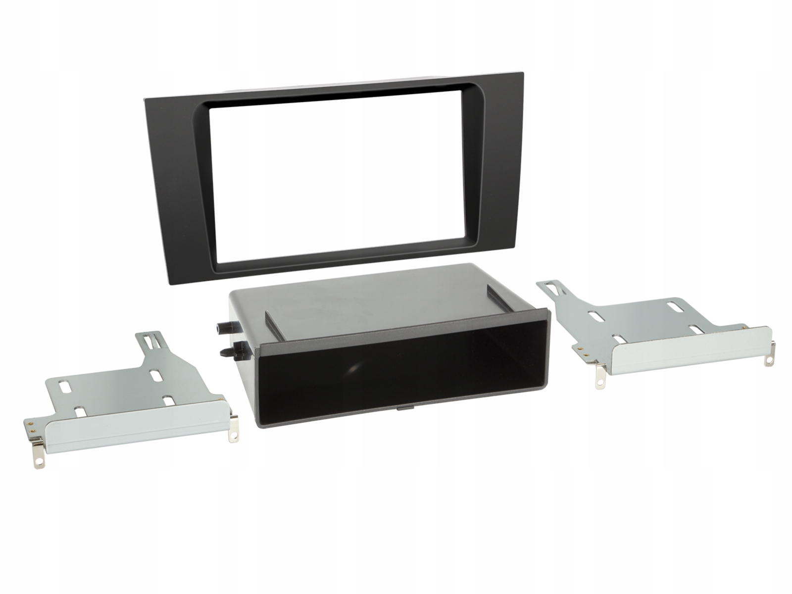 Rámeček rádia Audi A4 B5 Avant 2 Din s poličkou, černý