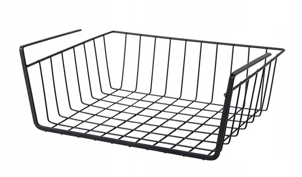 DUŻY KOSZYK PODWIESZANY POD PÓŁKĘ ORGANIZER KOSZ Materiał metal