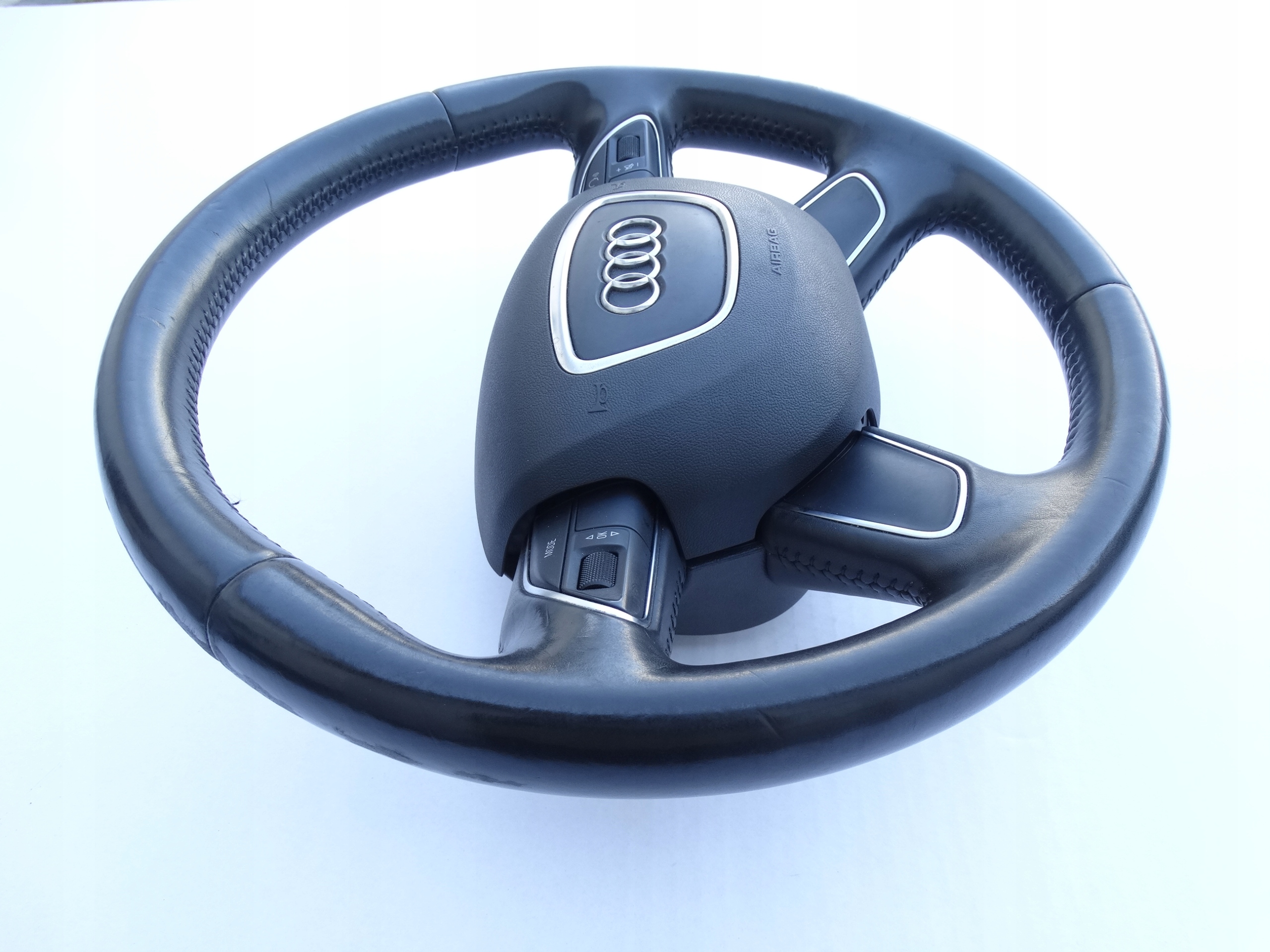 AUDI A4 B8 A5 8T A6 C7 A7 steering wheel, MULTIFUNKCYJNA black leather