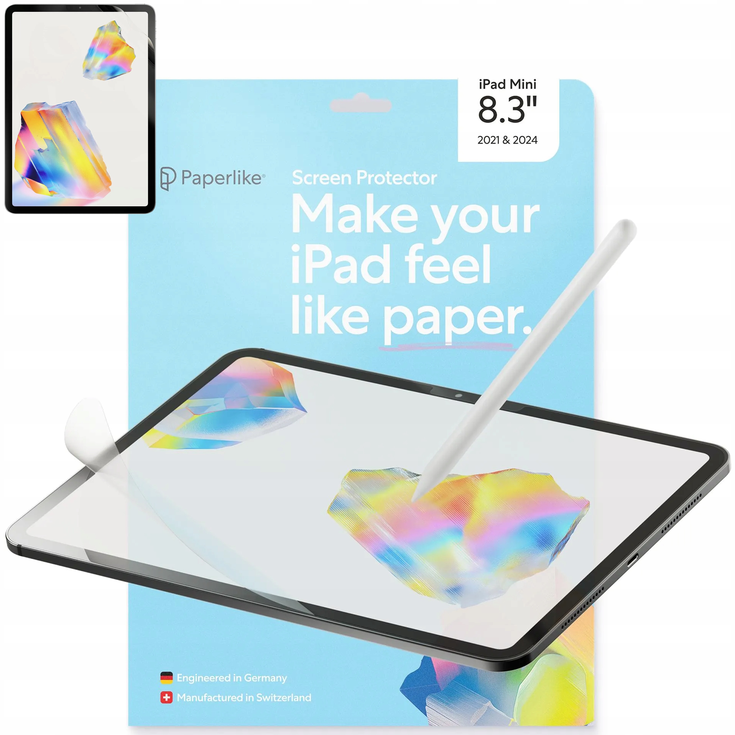 Paperlike 3 Fólie na displej pro iPad Mini 8.3" 2024 2021 jako papír