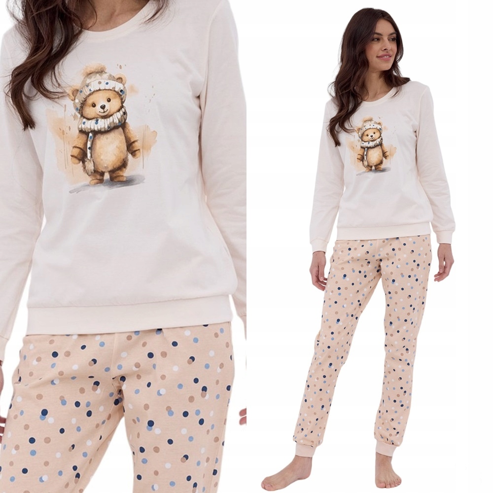 Dámské Pyžamo Cornette Sweet bear 671 XL 42 Béžová