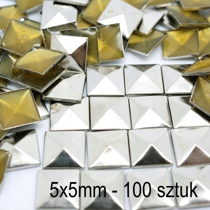Piramidy Termodżety Dżety Srebrny 5mm 100szt