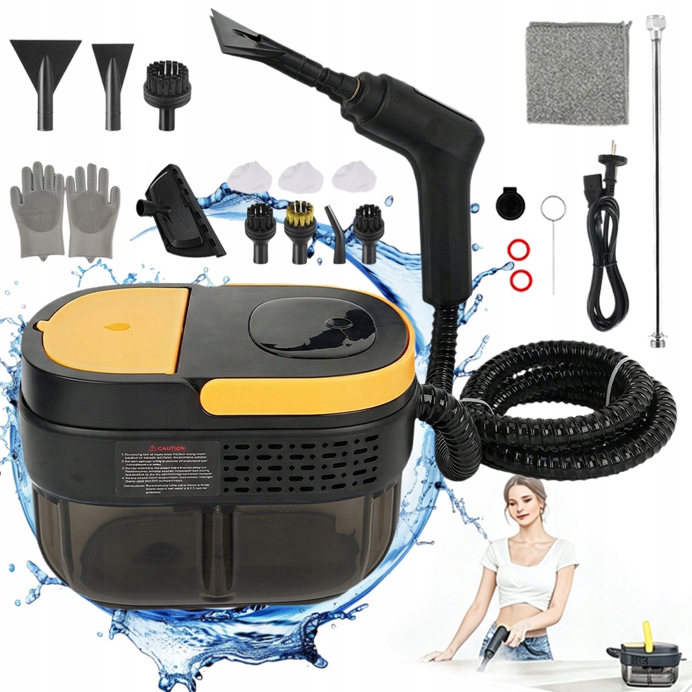 Parní Čistič 2500 W 3 Bar 3 Úrovně Výkonu Pro Podlahy Oken V Koupelně Kuchyně