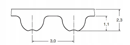 Pasek pas zębaty 3M 339 szer. 17 mm OPTIBELT Rodzaj pasek