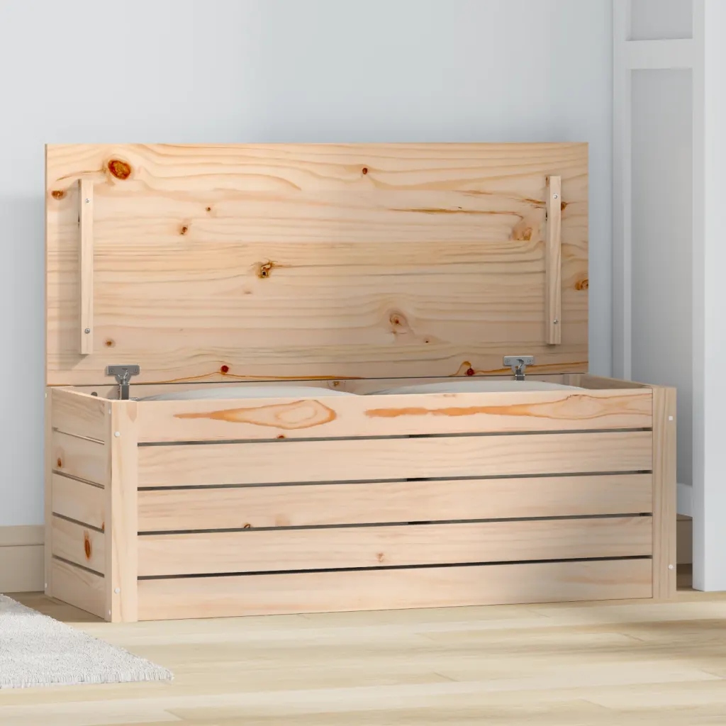 Petrashop Úložný box 59,5x36,5x33 cm masivní borové dřevo Hnědá 823619