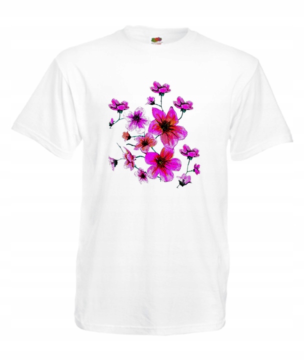 

XXXL Koszulka Męska Kwiaty Maki Folk Magnolia Wzor