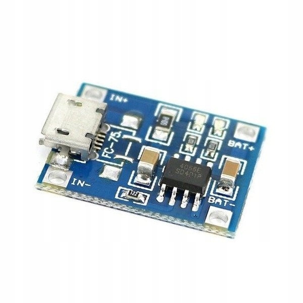

Ładowarka Micro Usb 1000mA na Lipo 1S 3,7V TP4056