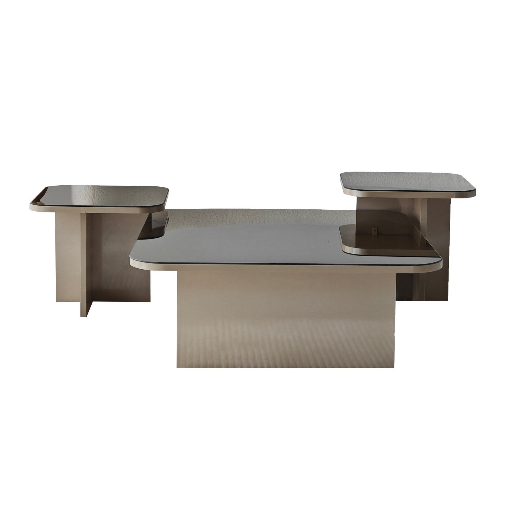 Súprava 3 ks konferenčných stolíkov Jazz sivá