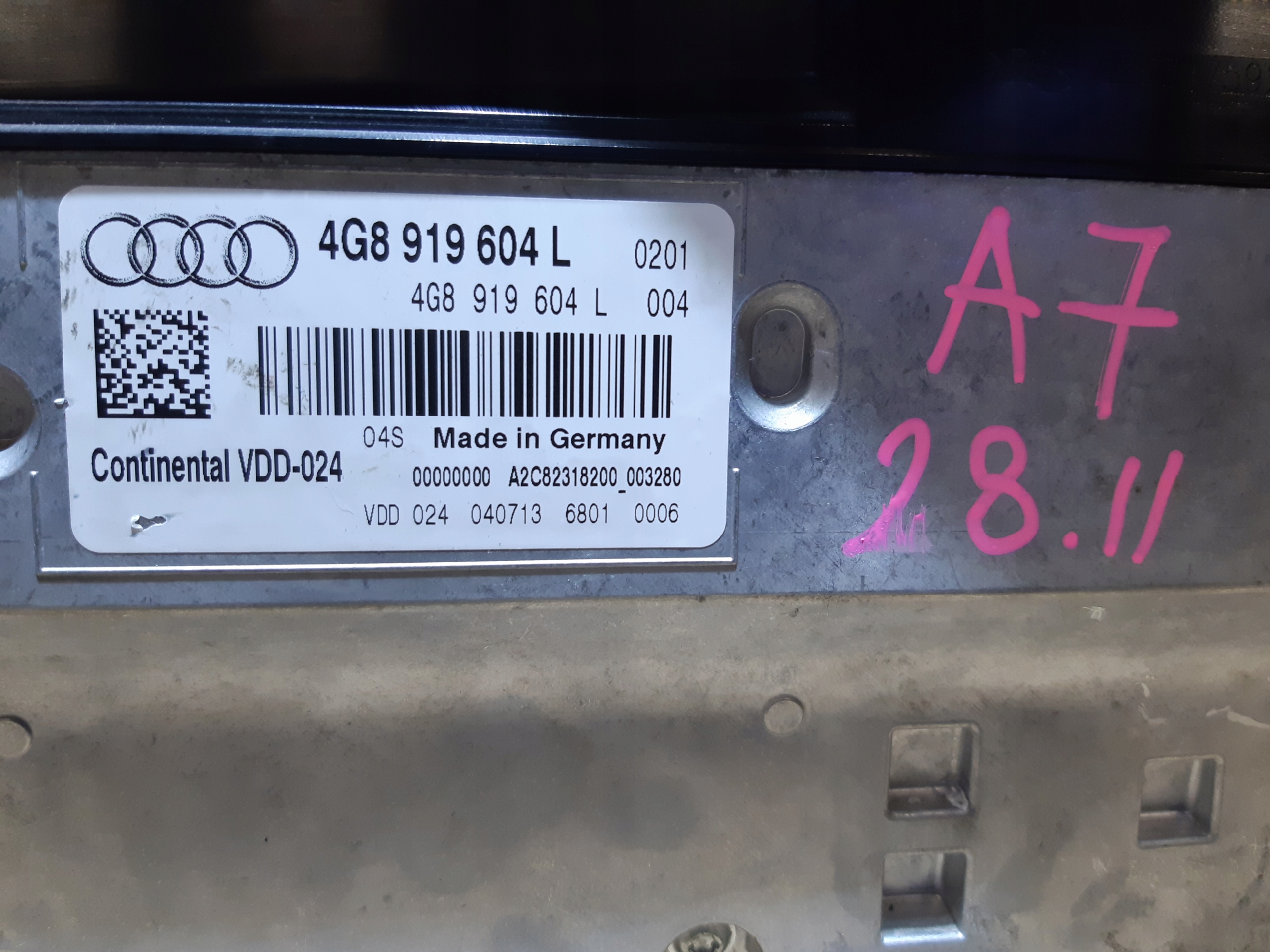 AUDI A7 4G Bildschirm HEAD UP DISPLAY UK 4G8919604L