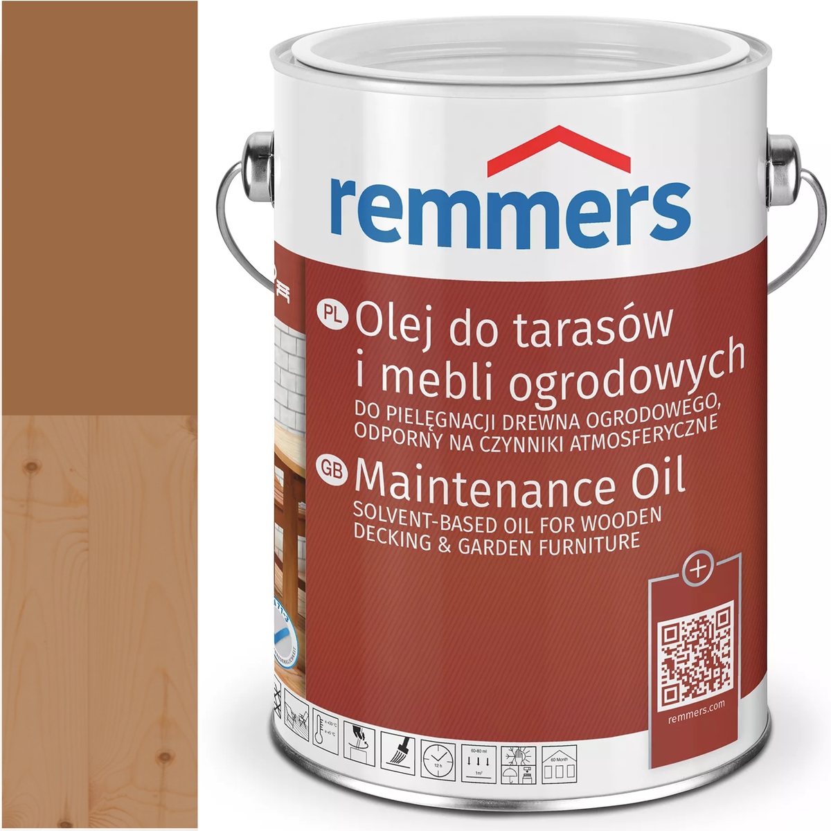 Remmers Pflege-ol olej na terasy a terasové desky Ral 8001 Bronz Ochr. 2,5L