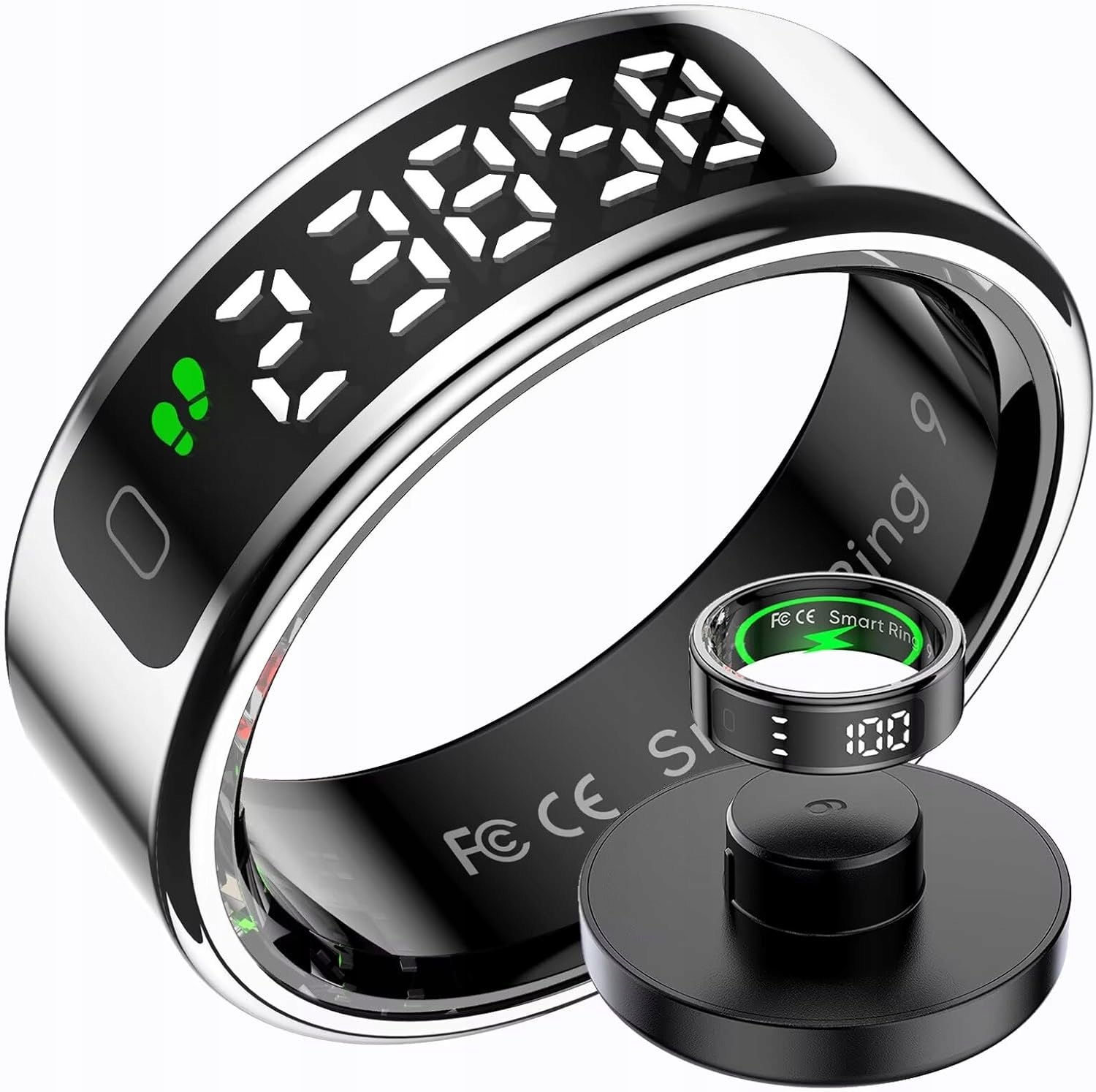 Inteligentny pierścień smart ring monitoruje zdrowie tętno aktywność 12