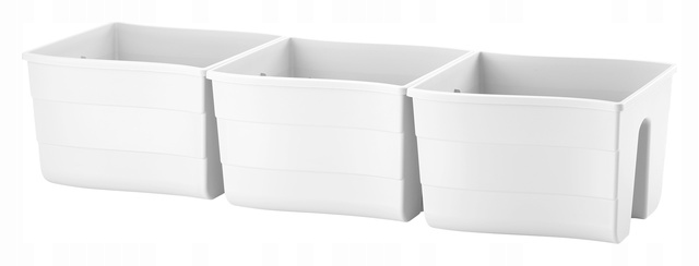 Doniczka balustradowa Fala 30 biała Formplastic Materiał wykonania tworzywo sztuczne