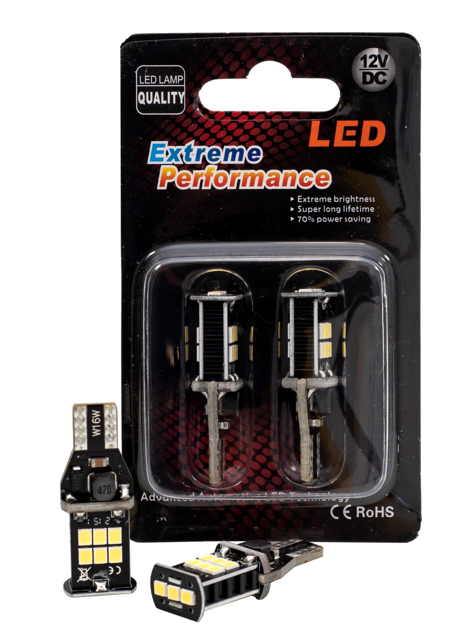 

2x W16W Żarówka 2835 Led Cofania Wsteczne Can