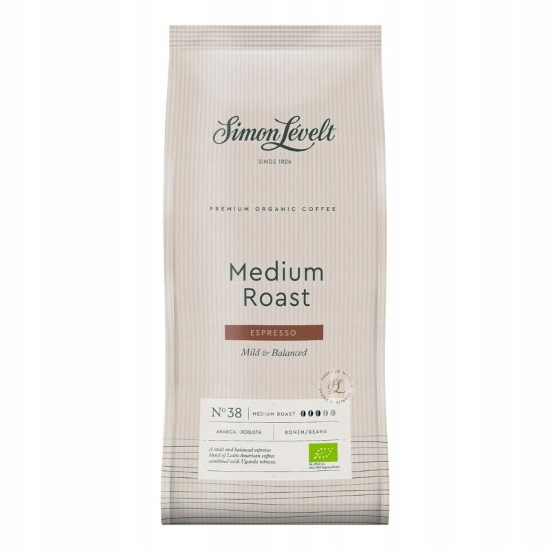 Bio Kawa ziarnista średnio palona Espresso Medium Roast 1kg Simon Levelt