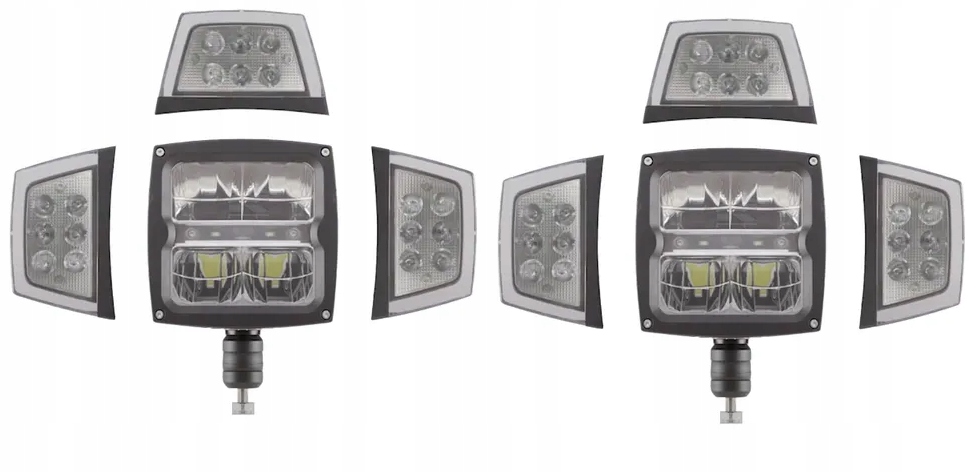 Sada Led Žárovek 12/24 V Přední Část Rypadlo-nakladač Jcb Volvo Cat Manitou