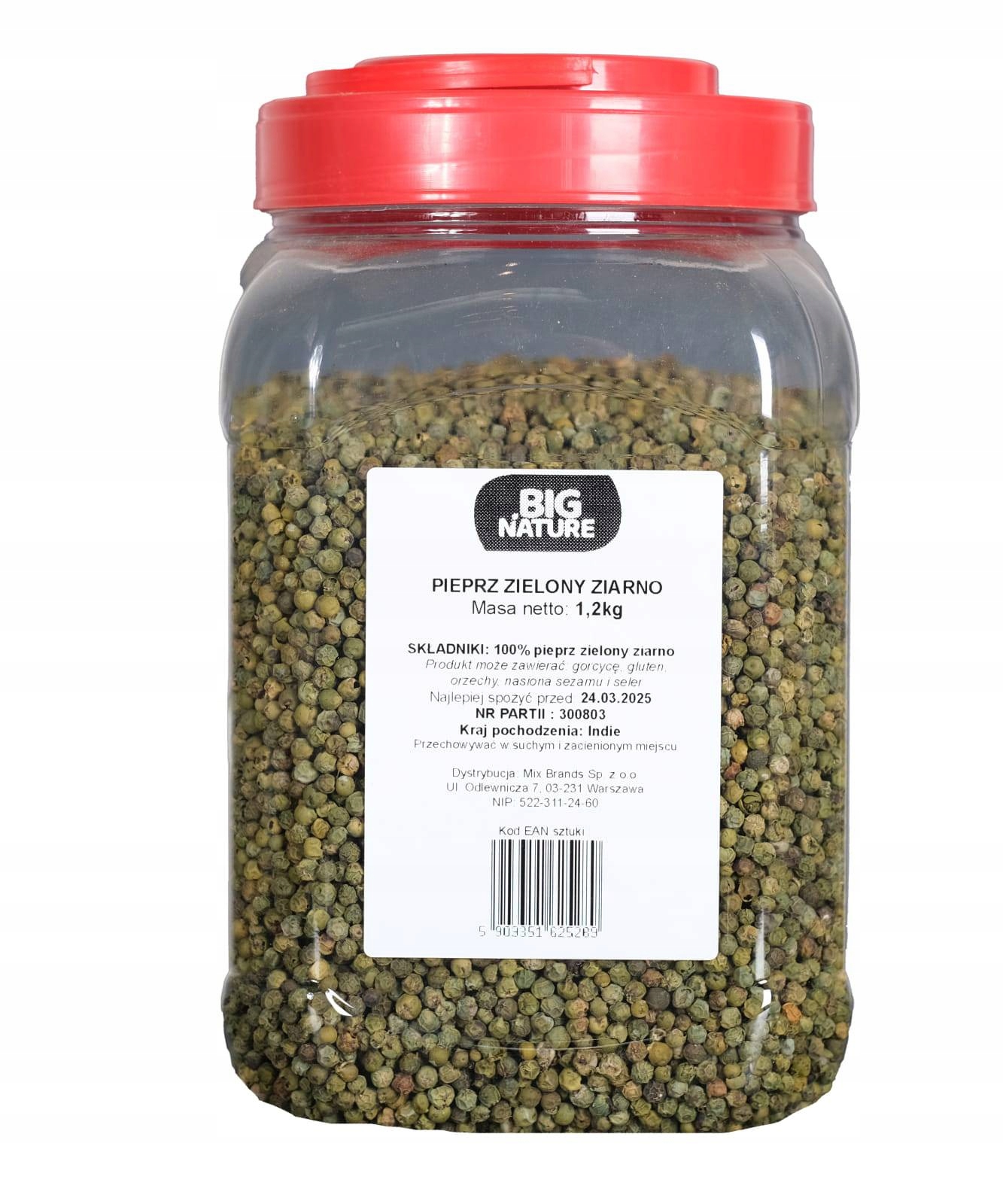 Levně Zelený Pepř V Zrně 1,2 Kg Mixbrands