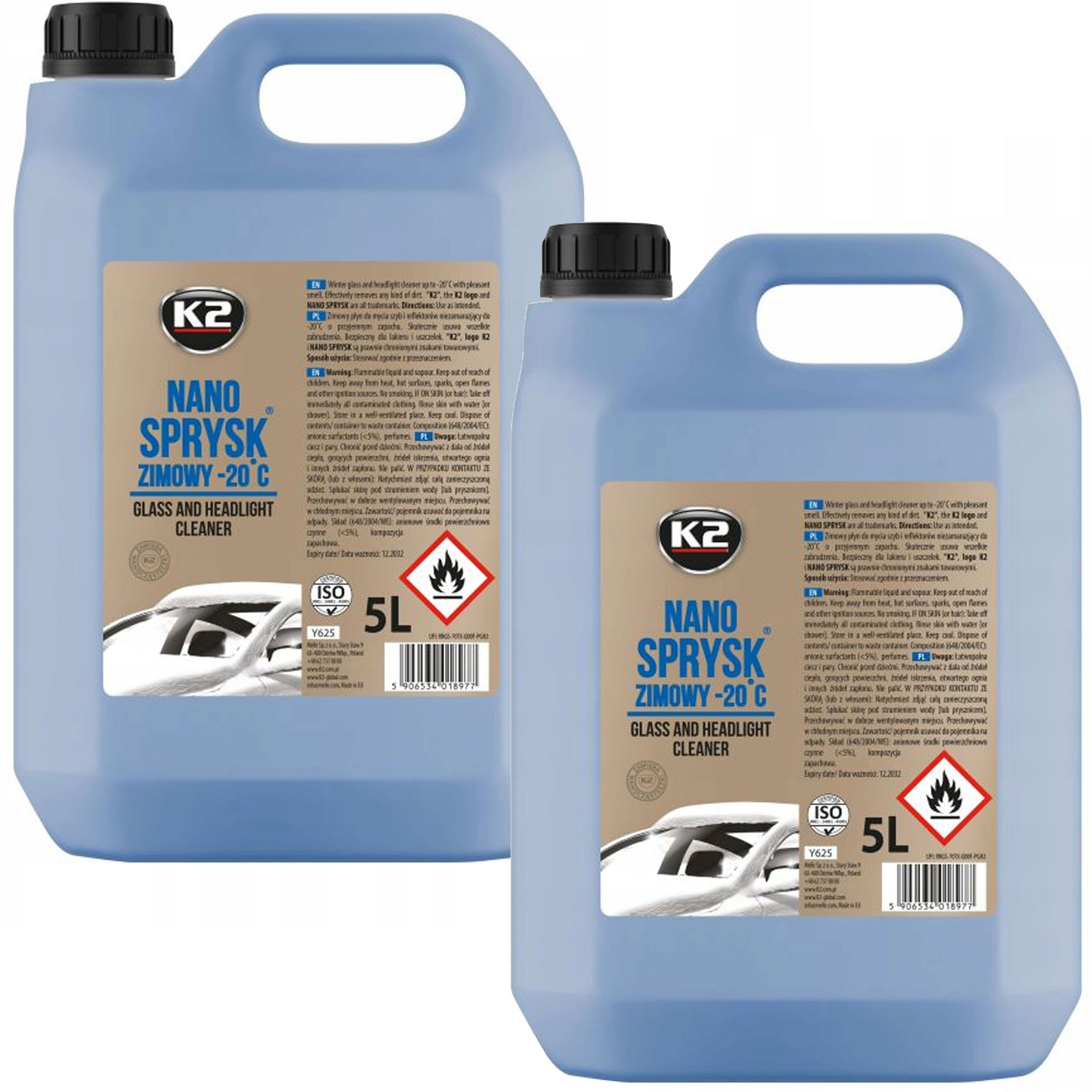 K2 Nano Stříkací Kapalina Do Ostřikovačů -20°C 10L