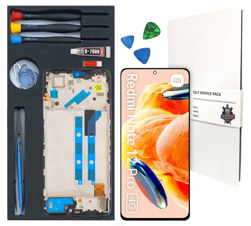 Displej pro Redmi Note 12 Pro 4G Kompletní sada LCD Rámeček Originální Zila