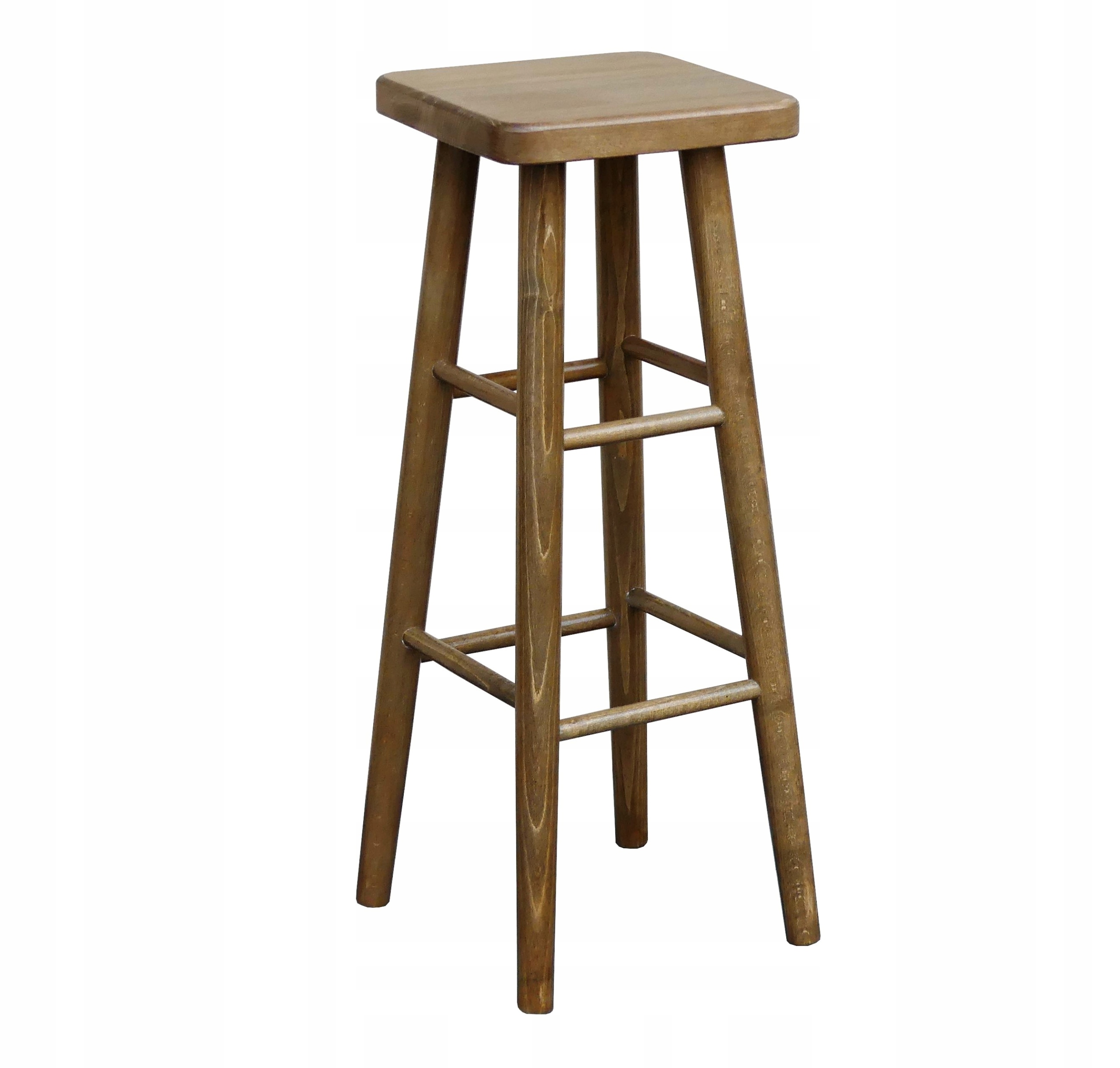 TABORET BAROWY HOKER DREWNIANY STOŁEK 80cm dąb